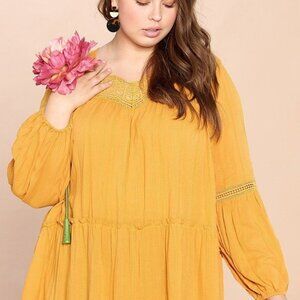 Solid Woven Loose-fit Tunic